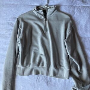 Light Gray Quarter-Zip Pullover